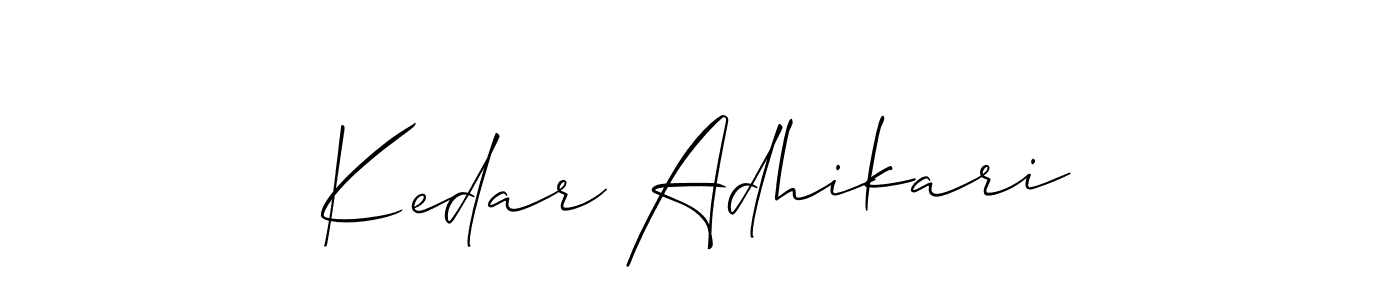 How to make Kedar Adhikari signature? Allison_Script is a professional autograph style. Create handwritten signature for Kedar Adhikari name. Kedar Adhikari signature style 2 images and pictures png