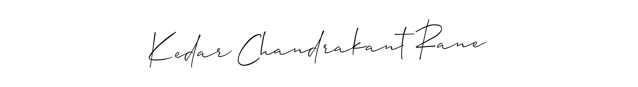 Make a beautiful signature design for name Kedar Chandrakant Rane. With this signature (Allison_Script) style, you can create a handwritten signature for free. Kedar Chandrakant Rane signature style 2 images and pictures png