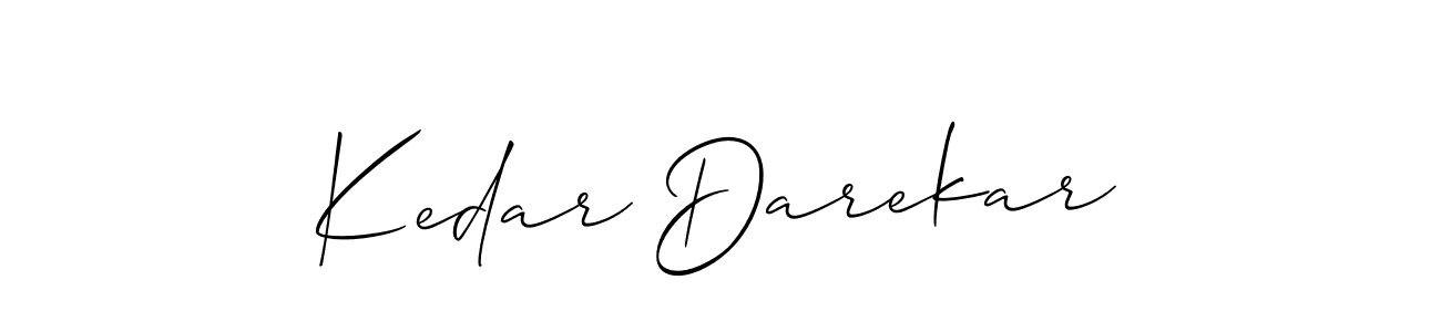 Create a beautiful signature design for name Kedar Darekar. With this signature (Allison_Script) fonts, you can make a handwritten signature for free. Kedar Darekar signature style 2 images and pictures png