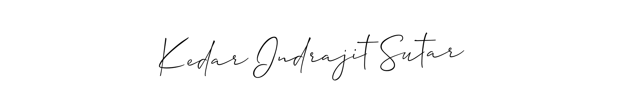 The best way (Allison_Script) to make a short signature is to pick only two or three words in your name. The name Kedar Indrajit Sutar include a total of six letters. For converting this name. Kedar Indrajit Sutar signature style 2 images and pictures png