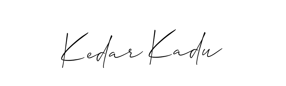 Kedar Kadu stylish signature style. Best Handwritten Sign (Allison_Script) for my name. Handwritten Signature Collection Ideas for my name Kedar Kadu. Kedar Kadu signature style 2 images and pictures png