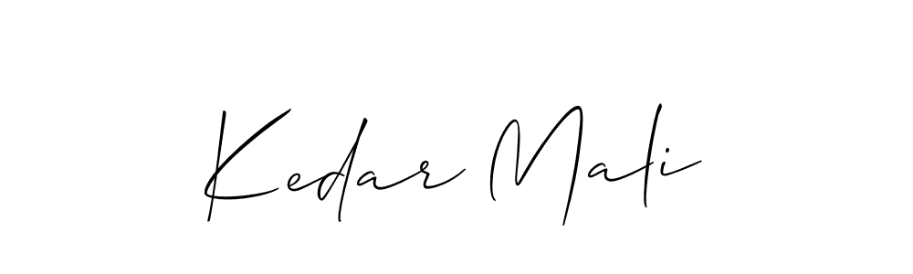 How to make Kedar Mali signature? Allison_Script is a professional autograph style. Create handwritten signature for Kedar Mali name. Kedar Mali signature style 2 images and pictures png