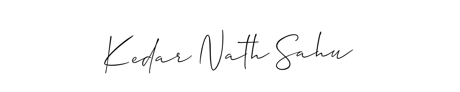 Use a signature maker to create a handwritten signature online. With this signature software, you can design (Allison_Script) your own signature for name Kedar Nath Sahu. Kedar Nath Sahu signature style 2 images and pictures png