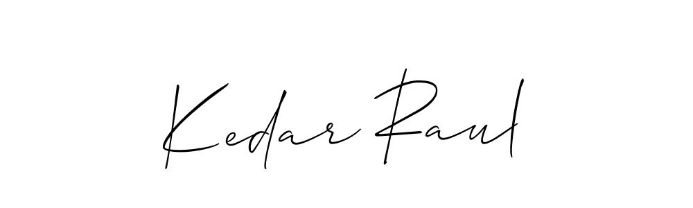 Design your own signature with our free online signature maker. With this signature software, you can create a handwritten (Allison_Script) signature for name Kedar Raul. Kedar Raul signature style 2 images and pictures png