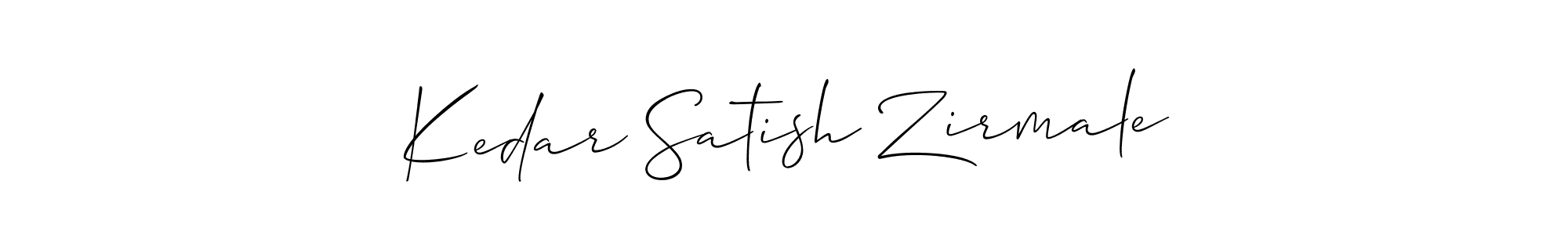 if you are searching for the best signature style for your name Kedar Satish Zirmale. so please give up your signature search. here we have designed multiple signature styles  using Allison_Script. Kedar Satish Zirmale signature style 2 images and pictures png