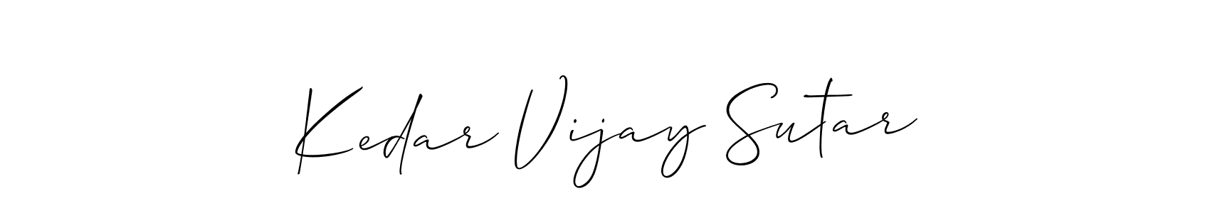 Similarly Allison_Script is the best handwritten signature design. Signature creator online .You can use it as an online autograph creator for name Kedar Vijay Sutar. Kedar Vijay Sutar signature style 2 images and pictures png
