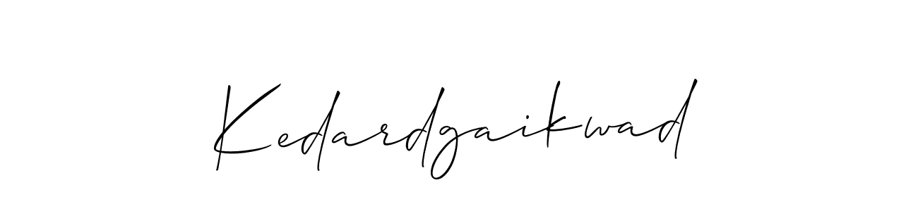 How to make Kedardgaikwad signature? Allison_Script is a professional autograph style. Create handwritten signature for Kedardgaikwad name. Kedardgaikwad signature style 2 images and pictures png