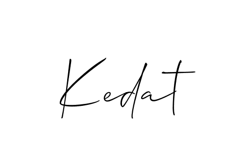Use a signature maker to create a handwritten signature online. With this signature software, you can design (Allison_Script) your own signature for name Kedat. Kedat signature style 2 images and pictures png