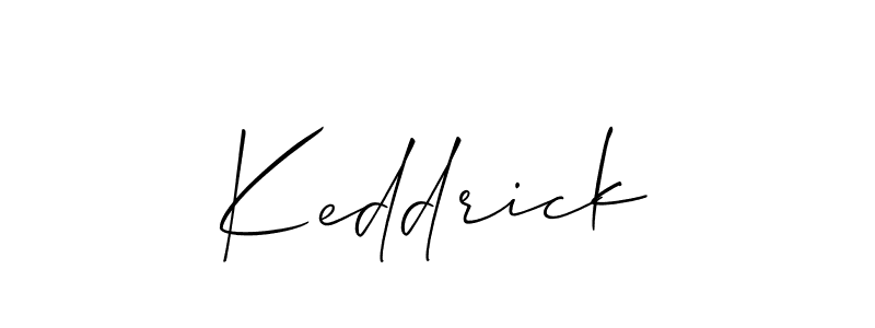 Make a beautiful signature design for name Keddrick. With this signature (Allison_Script) style, you can create a handwritten signature for free. Keddrick signature style 2 images and pictures png