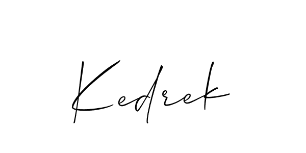 Make a short Kedrek signature style. Manage your documents anywhere anytime using Allison_Script. Create and add eSignatures, submit forms, share and send files easily. Kedrek signature style 2 images and pictures png
