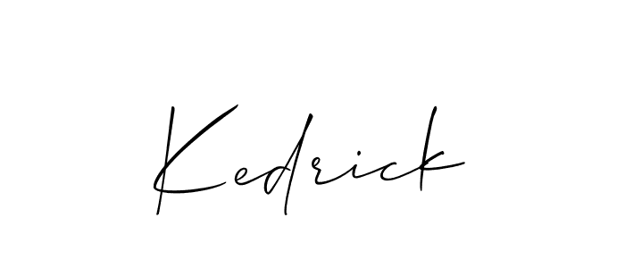 Make a short Kedrick signature style. Manage your documents anywhere anytime using Allison_Script. Create and add eSignatures, submit forms, share and send files easily. Kedrick signature style 2 images and pictures png