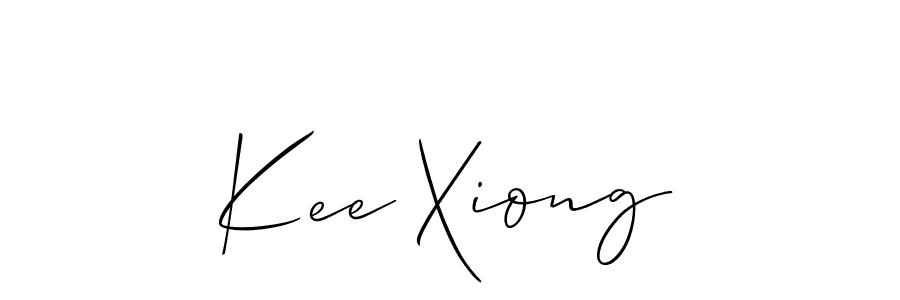 Use a signature maker to create a handwritten signature online. With this signature software, you can design (Allison_Script) your own signature for name Kee Xiong. Kee Xiong signature style 2 images and pictures png