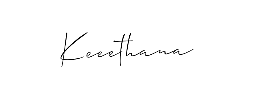 Allison_Script is a professional signature style that is perfect for those who want to add a touch of class to their signature. It is also a great choice for those who want to make their signature more unique. Get Keeethana name to fancy signature for free. Keeethana signature style 2 images and pictures png