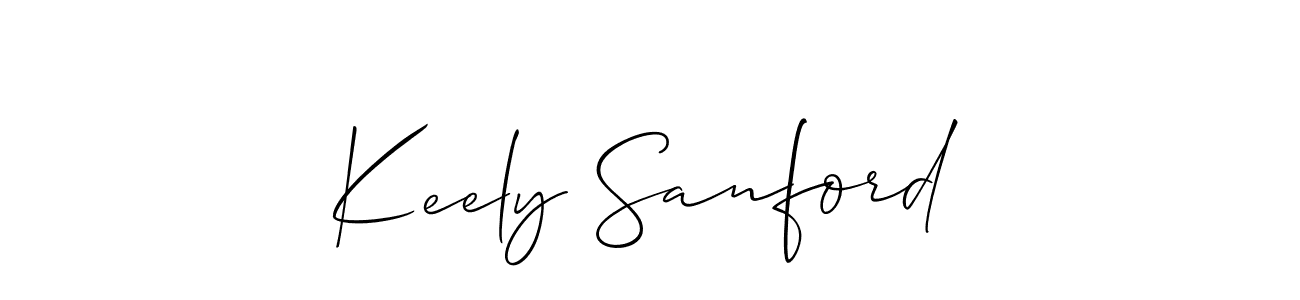 Keely Sanford stylish signature style. Best Handwritten Sign (Allison_Script) for my name. Handwritten Signature Collection Ideas for my name Keely Sanford. Keely Sanford signature style 2 images and pictures png