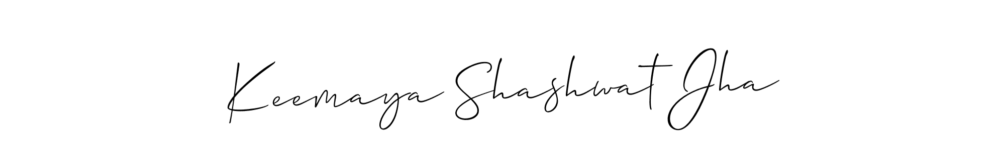 It looks lik you need a new signature style for name Keemaya Shashwat Jha. Design unique handwritten (Allison_Script) signature with our free signature maker in just a few clicks. Keemaya Shashwat Jha signature style 2 images and pictures png