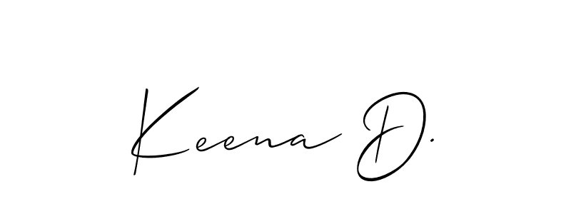 Similarly Allison_Script is the best handwritten signature design. Signature creator online .You can use it as an online autograph creator for name Keena D.. Keena D. signature style 2 images and pictures png