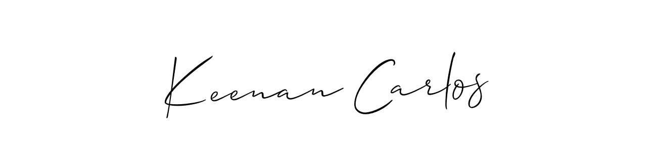 Create a beautiful signature design for name Keenan Carlos. With this signature (Allison_Script) fonts, you can make a handwritten signature for free. Keenan Carlos signature style 2 images and pictures png