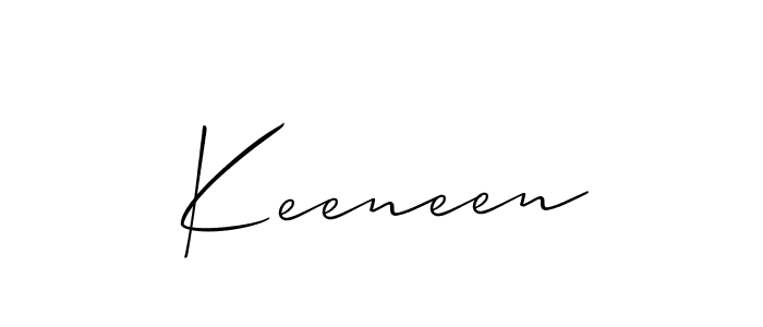 if you are searching for the best signature style for your name Keeneen. so please give up your signature search. here we have designed multiple signature styles  using Allison_Script. Keeneen signature style 2 images and pictures png