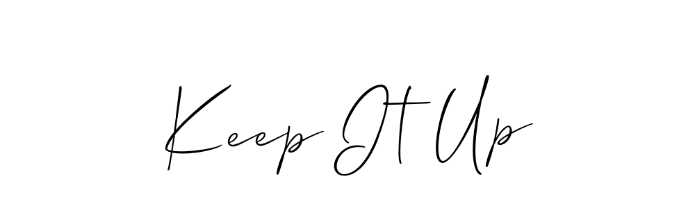 How to make Keep It Up name signature. Use Allison_Script style for creating short signs online. This is the latest handwritten sign. Keep It Up signature style 2 images and pictures png