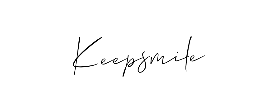 Allison_Script is a professional signature style that is perfect for those who want to add a touch of class to their signature. It is also a great choice for those who want to make their signature more unique. Get Keepsmile name to fancy signature for free. Keepsmile signature style 2 images and pictures png