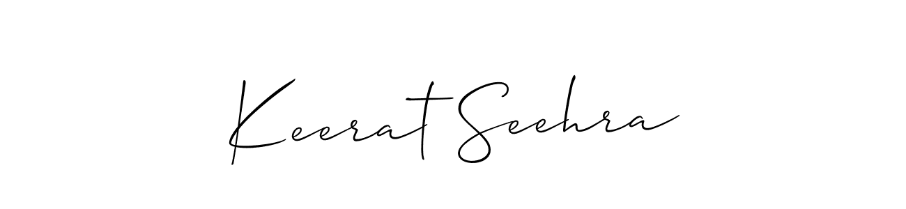 Design your own signature with our free online signature maker. With this signature software, you can create a handwritten (Allison_Script) signature for name Keerat Seehra. Keerat Seehra signature style 2 images and pictures png