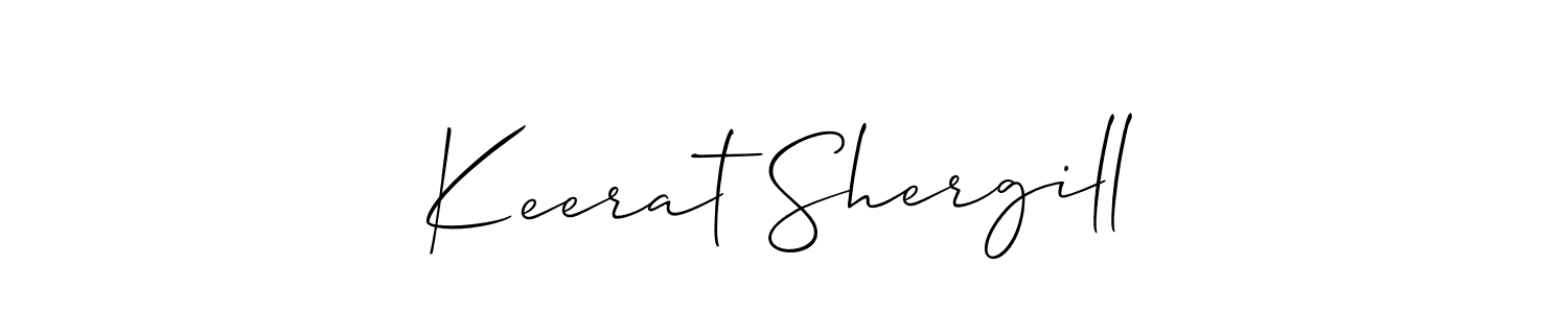 How to make Keerat Shergill signature? Allison_Script is a professional autograph style. Create handwritten signature for Keerat Shergill name. Keerat Shergill signature style 2 images and pictures png