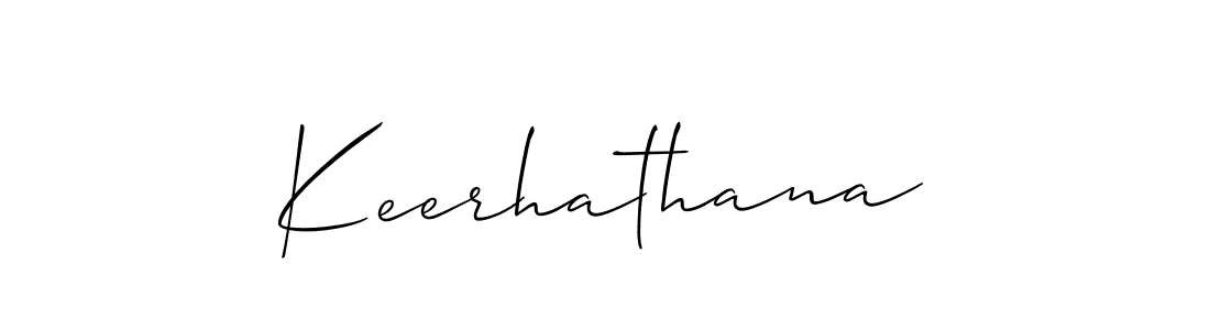 How to make Keerhathana signature? Allison_Script is a professional autograph style. Create handwritten signature for Keerhathana name. Keerhathana signature style 2 images and pictures png