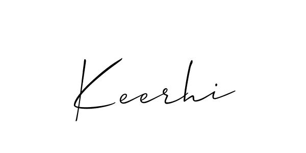 Use a signature maker to create a handwritten signature online. With this signature software, you can design (Allison_Script) your own signature for name Keerhi. Keerhi signature style 2 images and pictures png