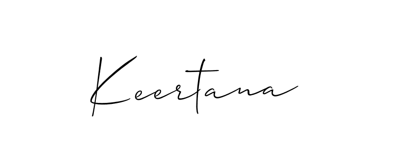 Design your own signature with our free online signature maker. With this signature software, you can create a handwritten (Allison_Script) signature for name Keertana. Keertana signature style 2 images and pictures png