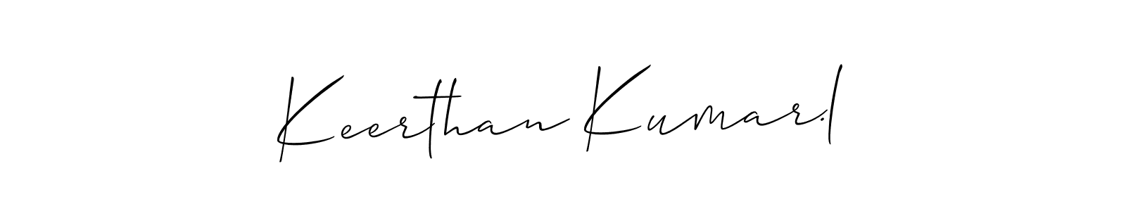 It looks lik you need a new signature style for name Keerthan Kumar.l. Design unique handwritten (Allison_Script) signature with our free signature maker in just a few clicks. Keerthan Kumar.l signature style 2 images and pictures png