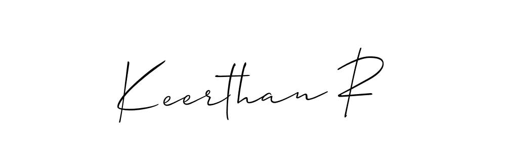 This is the best signature style for the Keerthan R name. Also you like these signature font (Allison_Script). Mix name signature. Keerthan R signature style 2 images and pictures png