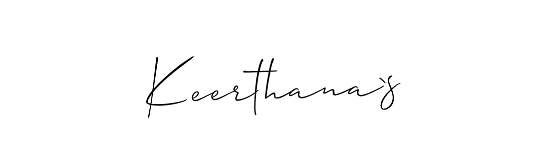 How to make Keerthana`s signature? Allison_Script is a professional autograph style. Create handwritten signature for Keerthana`s name. Keerthana`s signature style 2 images and pictures png