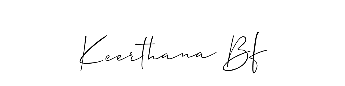 Also we have Keerthana Bf name is the best signature style. Create professional handwritten signature collection using Allison_Script autograph style. Keerthana Bf signature style 2 images and pictures png