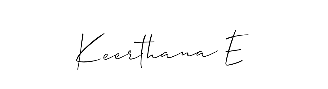 Keerthana E stylish signature style. Best Handwritten Sign (Allison_Script) for my name. Handwritten Signature Collection Ideas for my name Keerthana E. Keerthana E signature style 2 images and pictures png