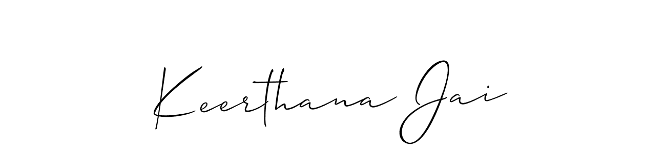 if you are searching for the best signature style for your name Keerthana Jai. so please give up your signature search. here we have designed multiple signature styles  using Allison_Script. Keerthana Jai signature style 2 images and pictures png