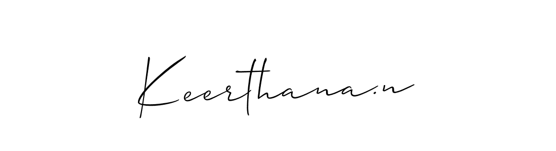 Make a short Keerthana.n signature style. Manage your documents anywhere anytime using Allison_Script. Create and add eSignatures, submit forms, share and send files easily. Keerthana.n signature style 2 images and pictures png