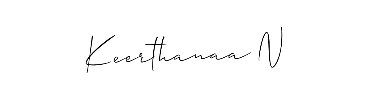 It looks lik you need a new signature style for name Keerthanaa N. Design unique handwritten (Allison_Script) signature with our free signature maker in just a few clicks. Keerthanaa N signature style 2 images and pictures png