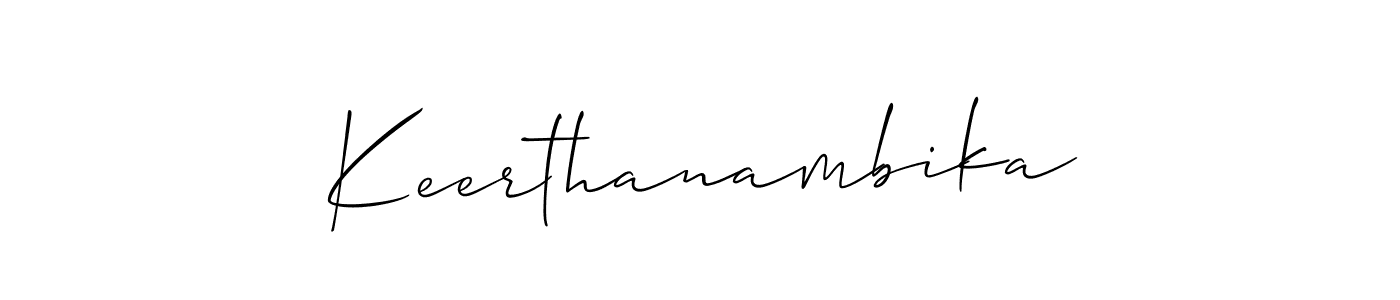 Best and Professional Signature Style for Keerthanambika. Allison_Script Best Signature Style Collection. Keerthanambika signature style 2 images and pictures png