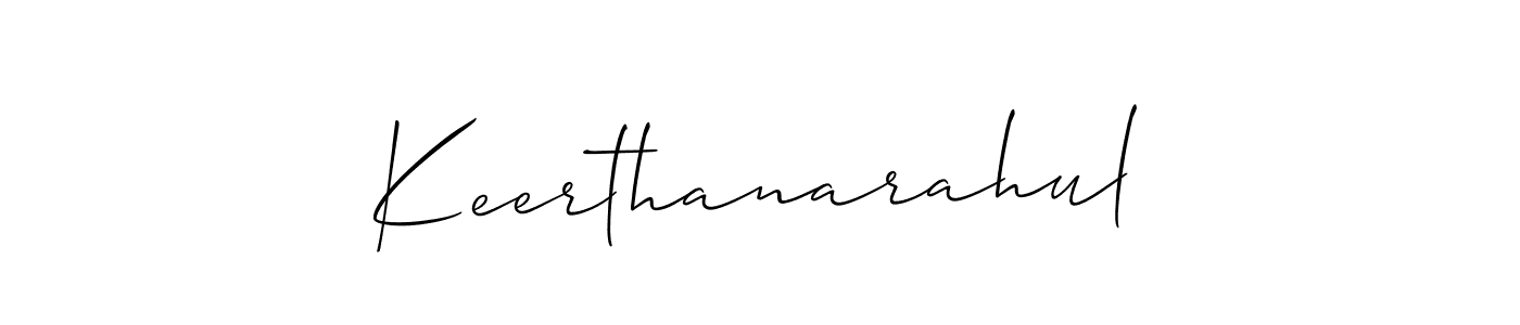 The best way (Allison_Script) to make a short signature is to pick only two or three words in your name. The name Keerthanarahul include a total of six letters. For converting this name. Keerthanarahul signature style 2 images and pictures png