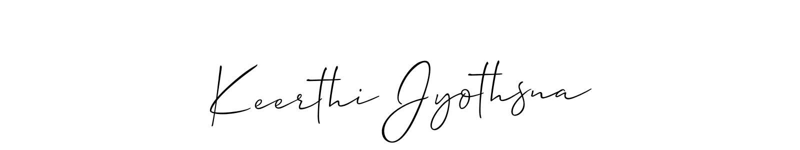The best way (Allison_Script) to make a short signature is to pick only two or three words in your name. The name Keerthi Jyothsna include a total of six letters. For converting this name. Keerthi Jyothsna signature style 2 images and pictures png