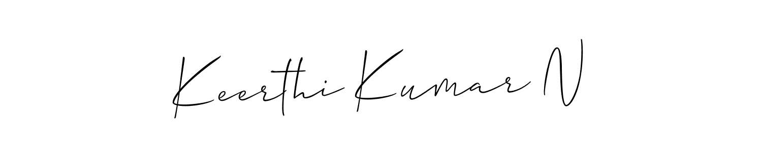 You should practise on your own different ways (Allison_Script) to write your name (Keerthi Kumar N) in signature. don't let someone else do it for you. Keerthi Kumar N signature style 2 images and pictures png