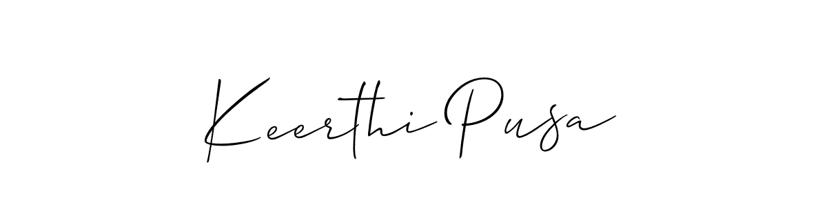 Best and Professional Signature Style for Keerthi Pusa. Allison_Script Best Signature Style Collection. Keerthi Pusa signature style 2 images and pictures png