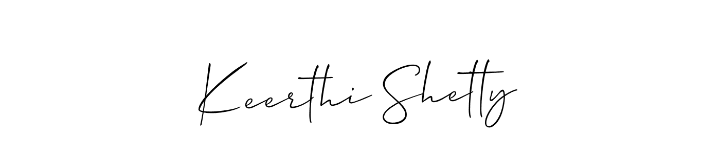 How to make Keerthi Shetty name signature. Use Allison_Script style for creating short signs online. This is the latest handwritten sign. Keerthi Shetty signature style 2 images and pictures png