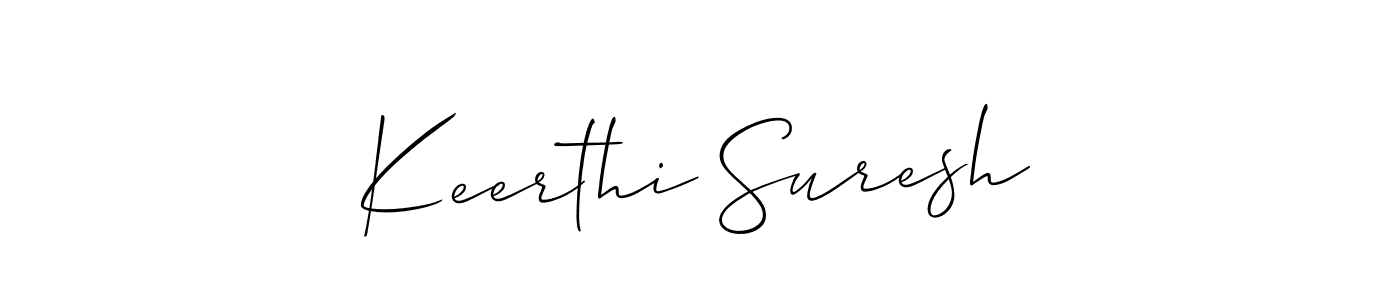 Make a beautiful signature design for name Keerthi Suresh. With this signature (Allison_Script) style, you can create a handwritten signature for free. Keerthi Suresh signature style 2 images and pictures png