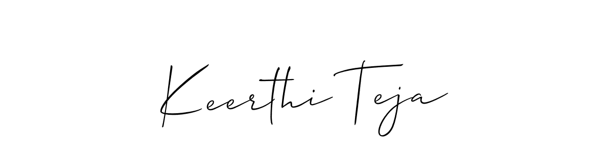 How to Draw Keerthi Teja signature style? Allison_Script is a latest design signature styles for name Keerthi Teja. Keerthi Teja signature style 2 images and pictures png