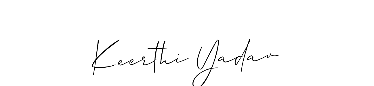 This is the best signature style for the Keerthi Yadav name. Also you like these signature font (Allison_Script). Mix name signature. Keerthi Yadav signature style 2 images and pictures png