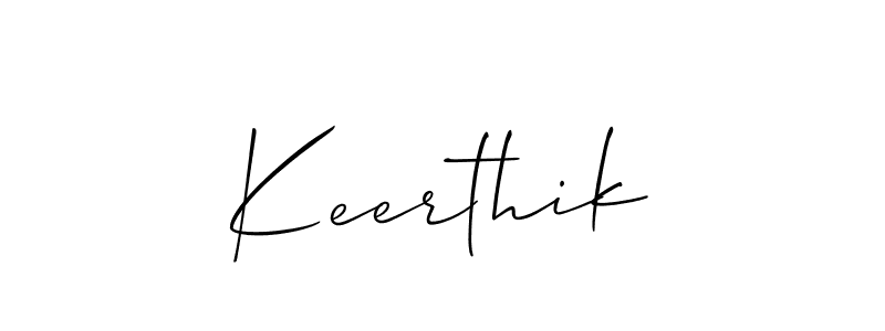 Also we have Keerthik name is the best signature style. Create professional handwritten signature collection using Allison_Script autograph style. Keerthik signature style 2 images and pictures png