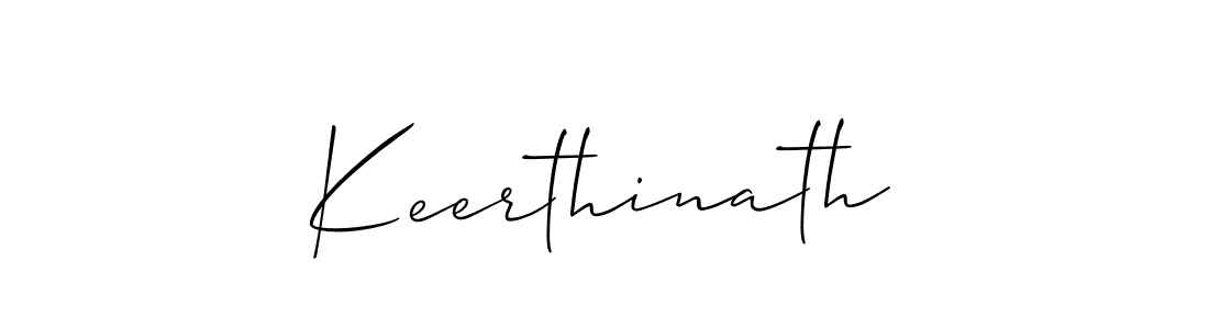 Use a signature maker to create a handwritten signature online. With this signature software, you can design (Allison_Script) your own signature for name Keerthinath. Keerthinath signature style 2 images and pictures png