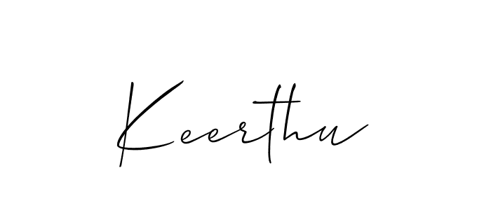 Also we have Keerthu name is the best signature style. Create professional handwritten signature collection using Allison_Script autograph style. Keerthu signature style 2 images and pictures png