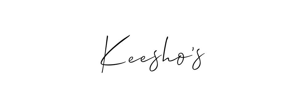 Allison_Script is a professional signature style that is perfect for those who want to add a touch of class to their signature. It is also a great choice for those who want to make their signature more unique. Get Keesho’s name to fancy signature for free. Keesho’s signature style 2 images and pictures png